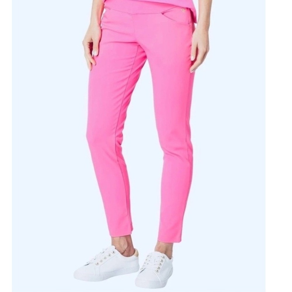 Lilly Pulitzer Luxletic Corso Pant Aura Pink Barbiecore Preppy Golf Trousers 2